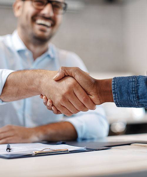 Business partner Shaking hands of RTO agreement